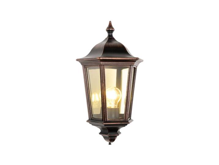 Wandlamp buiten 1165, dimbaar, koper, Aluminium, Antiek, Wandlamp buiten