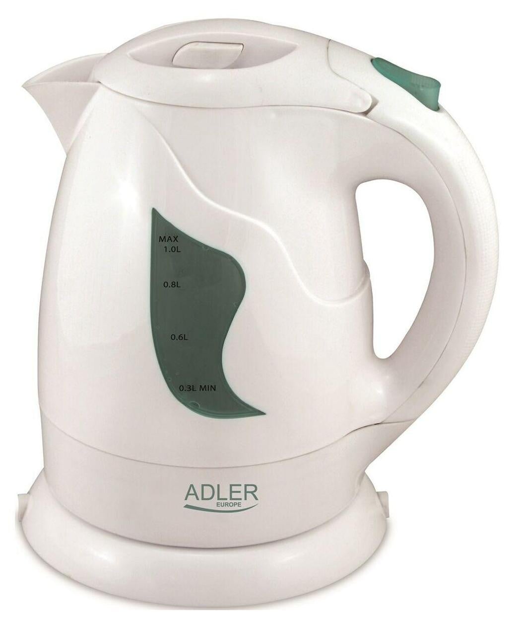Adler AD 08 waterkoker, 1 liter, 850 watt, wit