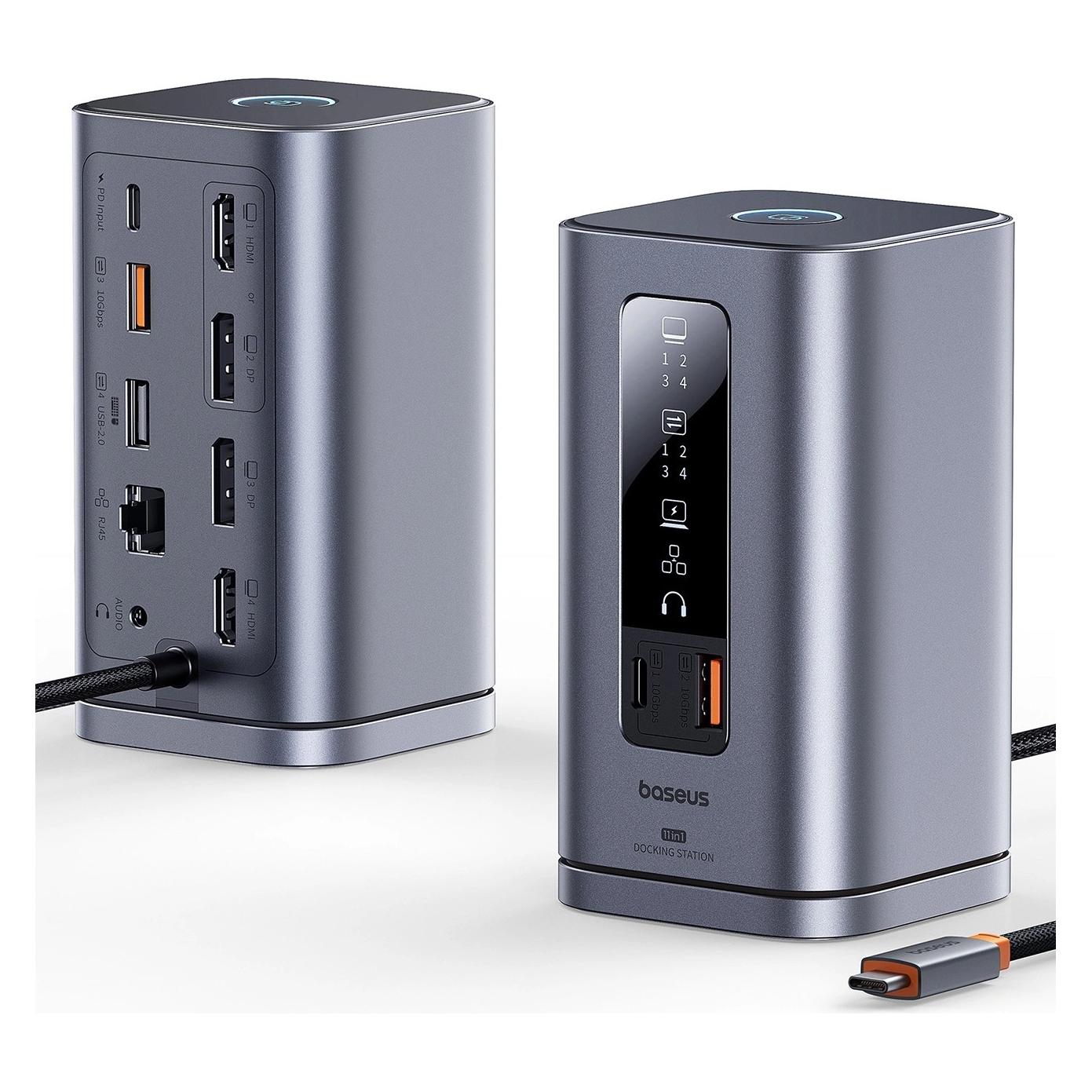 Baseus Stacja/replikator Spacemate RD1 11w1 USB-C (USB-C, 11 Ports) (6932172693077)