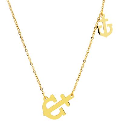 Kette ohne Anhänger ADELIA´S "Halskette mit Anhänger – aus Edelstahl", gold, Halsketten, Damen, 45cm, Edelstahl, Ein kleines Geschenk mit großer Wirkung