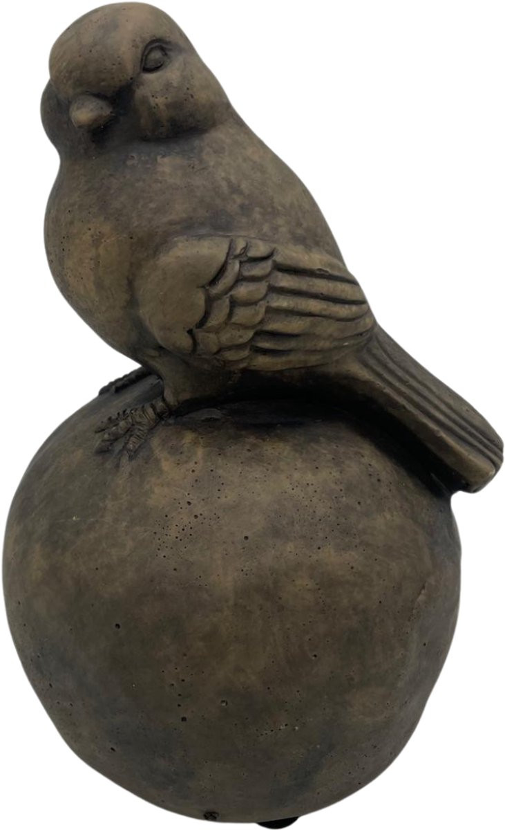 Brynxz Bird At A Ball Majestic Vintage Decoratief Vogelbeeldje Bruin 20 cm