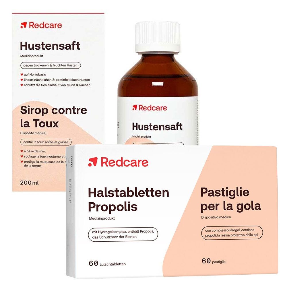 Redcare Halstabletten Propolis + Hustensaft 1 St Set