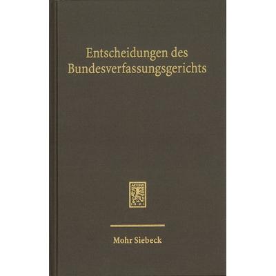 Entscheidungen des Bundesverfassungsgerichts (BVerfGE), Gebundene Ausgabe von , Mohr Siebeck, 978-3-16-159080-1