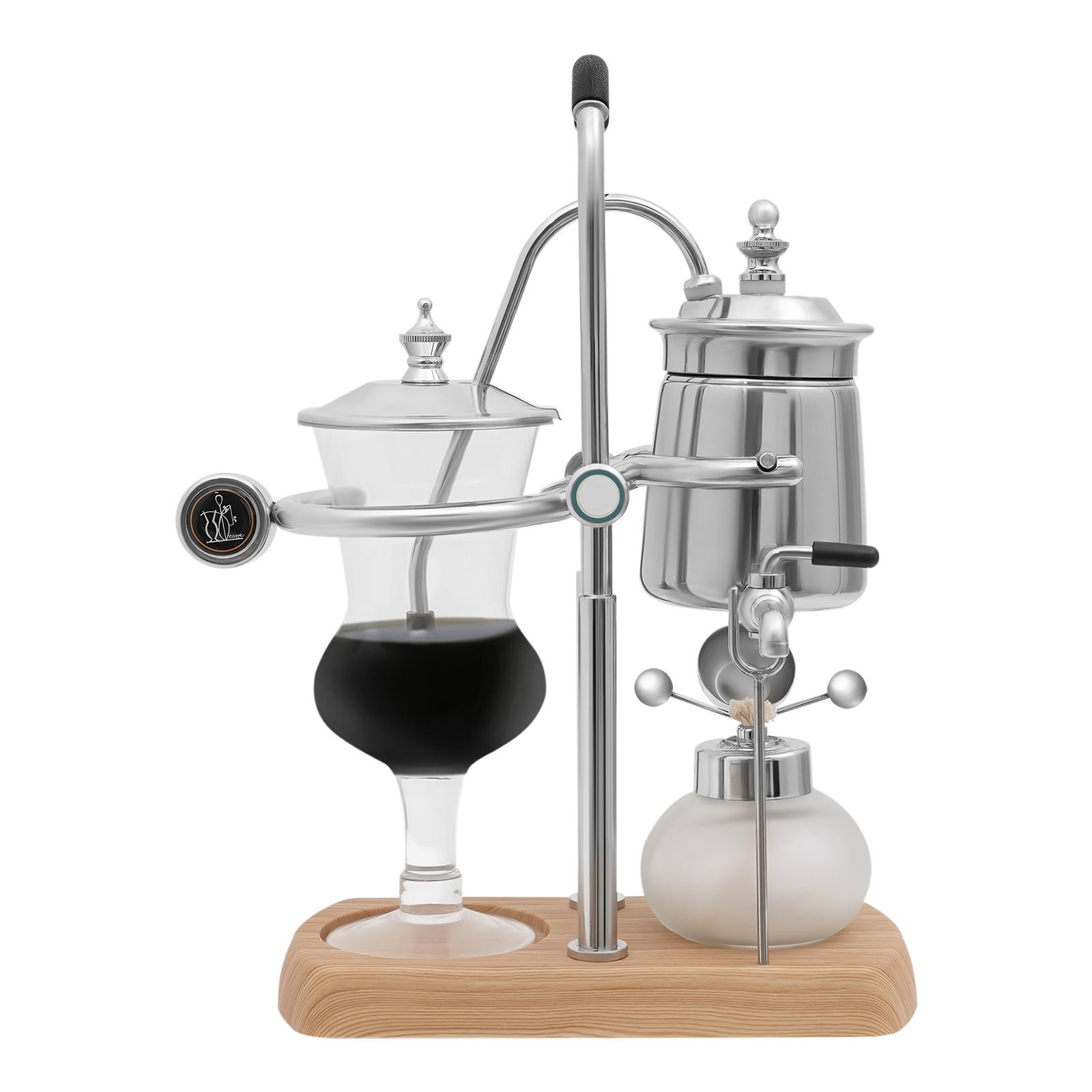 Antieke koffiemachine Sifon extractie-instrument in zilver