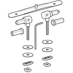 Geberit Edelstahlscharniere für WC-Sitz 59815400 zu 571010,573045,573640