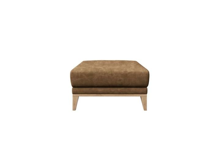 Pouf en cuir naturel caramell
