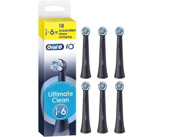 Oral-B Opzetborstels iO Ultimate Clean Zwart 6 stuks