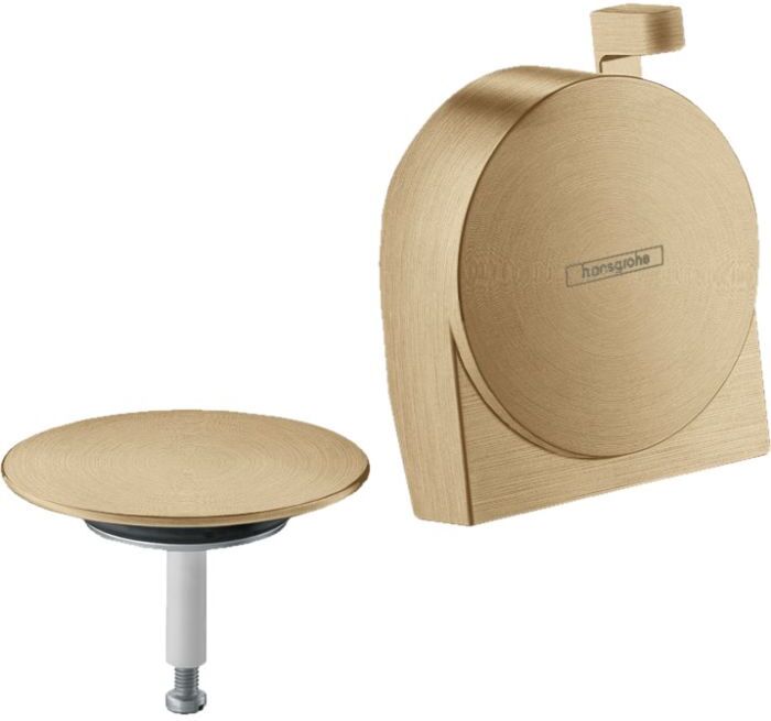 Hansgrohe Exafill S Fertigmontageset 58117140 Wanneneinlauf, mit Schwallstrahl, brushed bronze