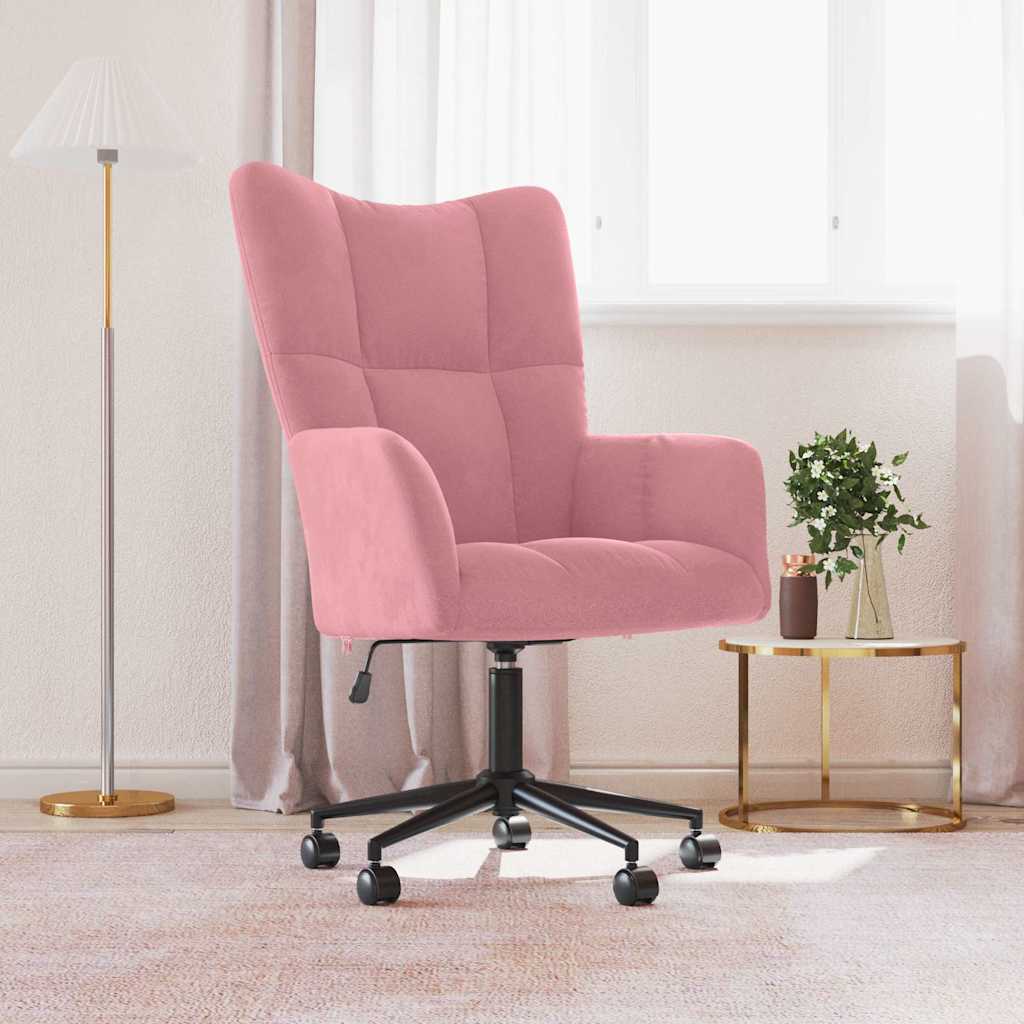 vidaXL Sillón de relax de terciopelo rosa Rosa