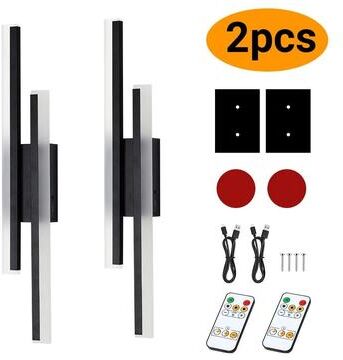 Uplift Picks Two Pack Magnetic Acrylic Wall Sconce Set black 2 Pack