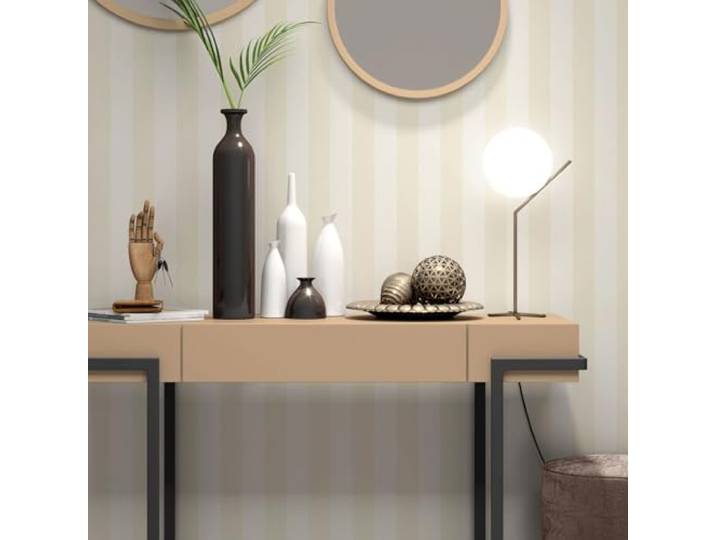 Erismann Vliestapete Blockstreifen Muster Modern Creme Weiß Metallic 10361-02