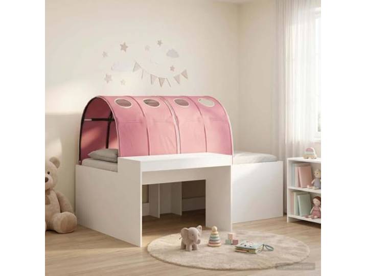 RJPLMFV 3-teiliges Bett, Eiche, Rosa, Holz, Ingenieur Lattenrost, Akzente aus Mikrofaser, modernes Design, einfache Montage