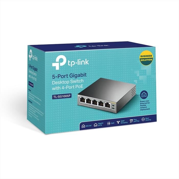 TP-Link Switch Desktop 5 Porte Gigabit, 4 Porte Poe