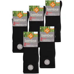 NUR DIE Herren Freizeitsocken Komfortbund Socken Viskose 10er Pack