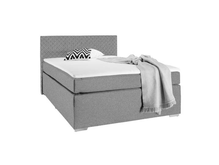 Boxspringbett Mali New in Silberfarben ca. 140x200cm