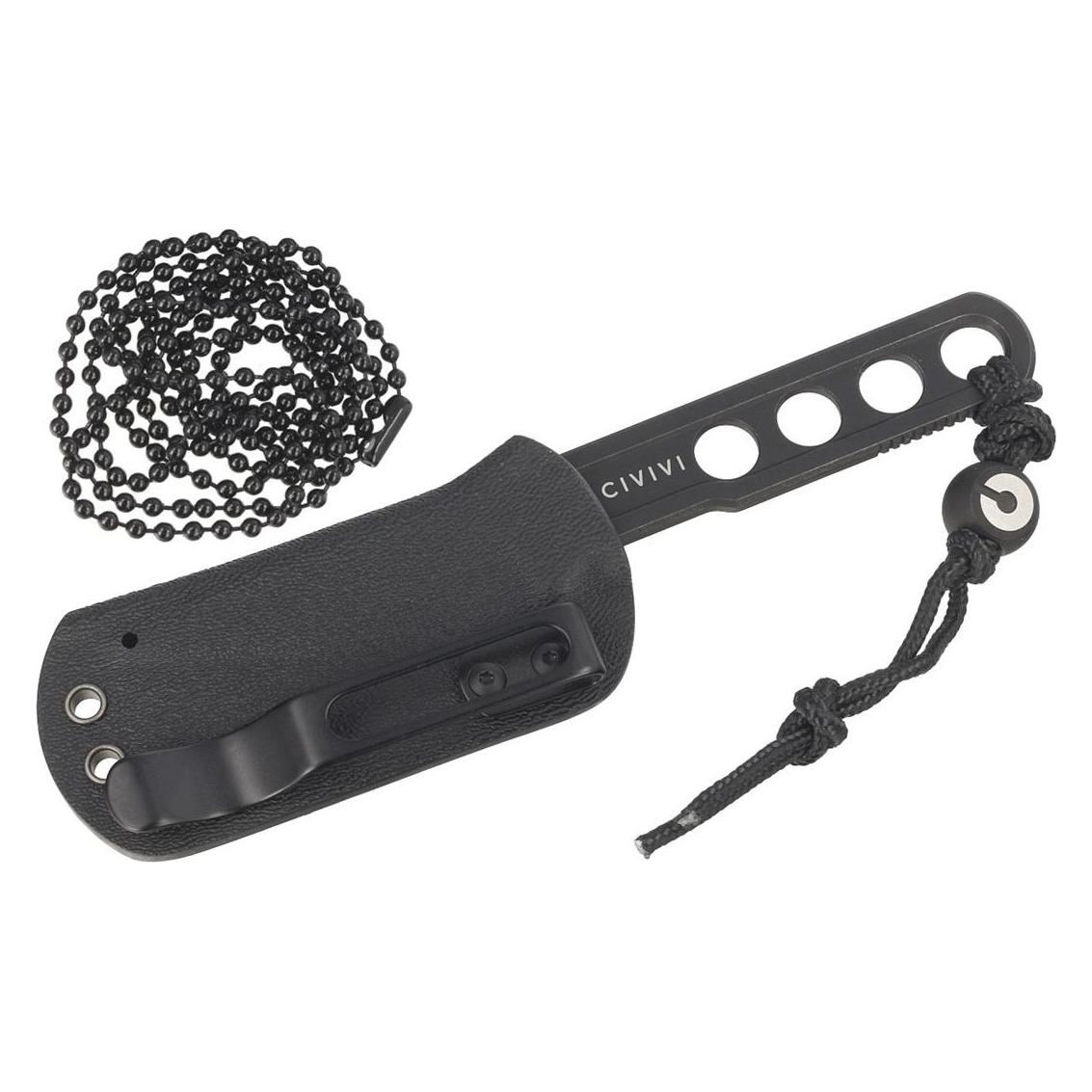 Civivi Circulus Naked Edelstahlmesser, Schwarz (C22012-1)