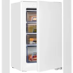 Exquisit Einbau-Gefrierschrank EGS101-080E | 77 l Nutzinhalt | 4*-Gefrieren | Schlepptürmontage | Weiß