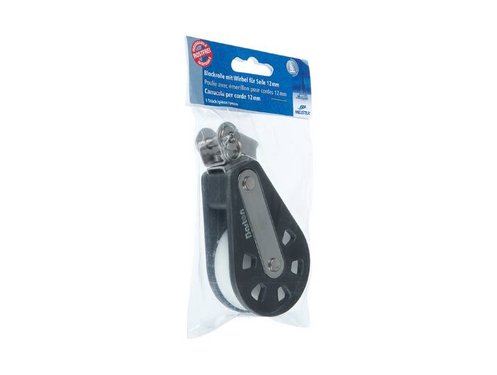 Meister + Co Blockrolle mit Wirbel 6 cm