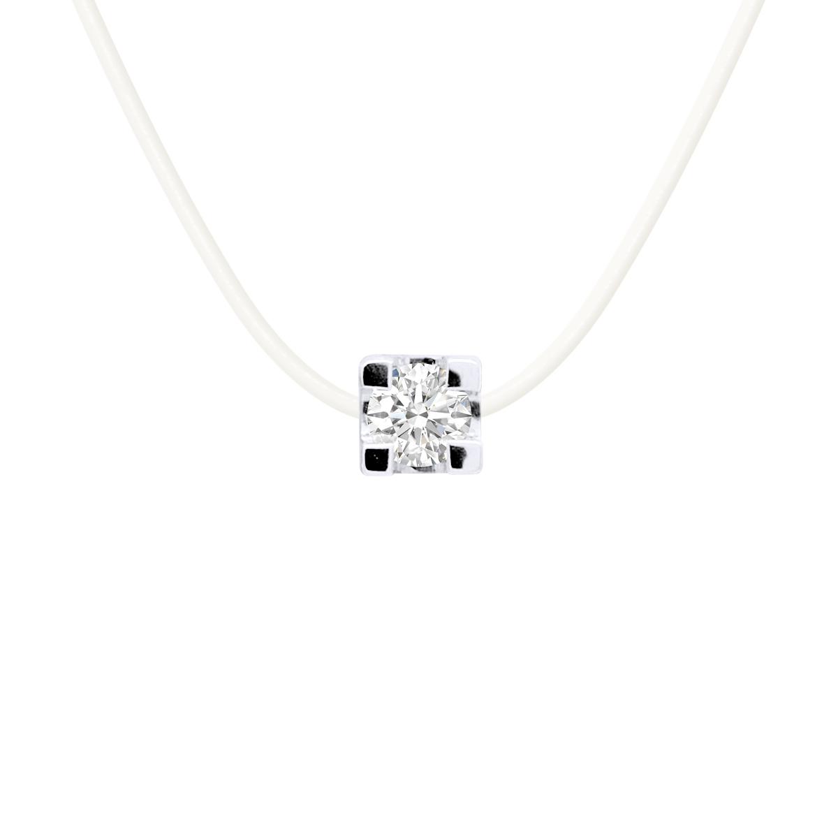 DIADEMA - Halskette - Transparentes Nylon - Echter Diamant