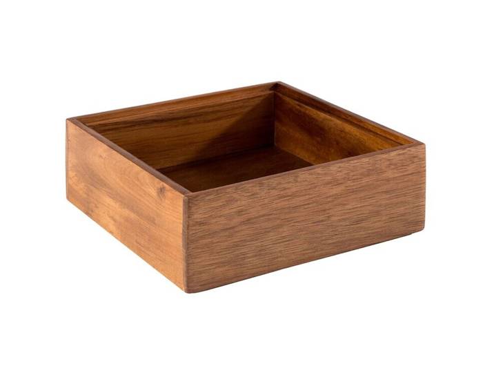 APS Behälter Woody braun Akazie Quadratisch B 15 T 15 cm - Behälter