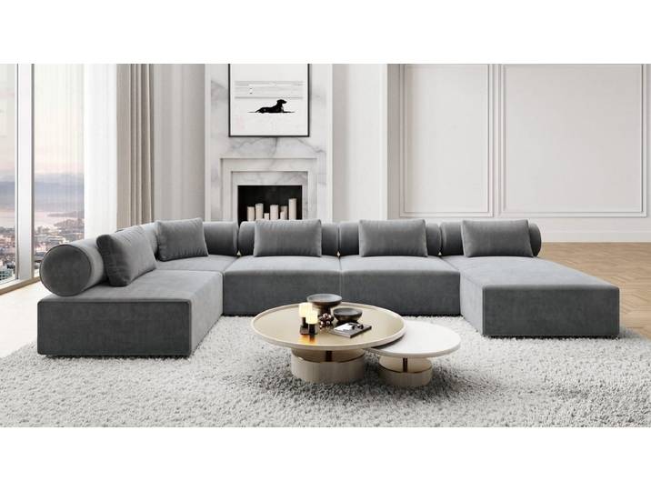 Couchlandschaft Laguardia U-Form in Stoff