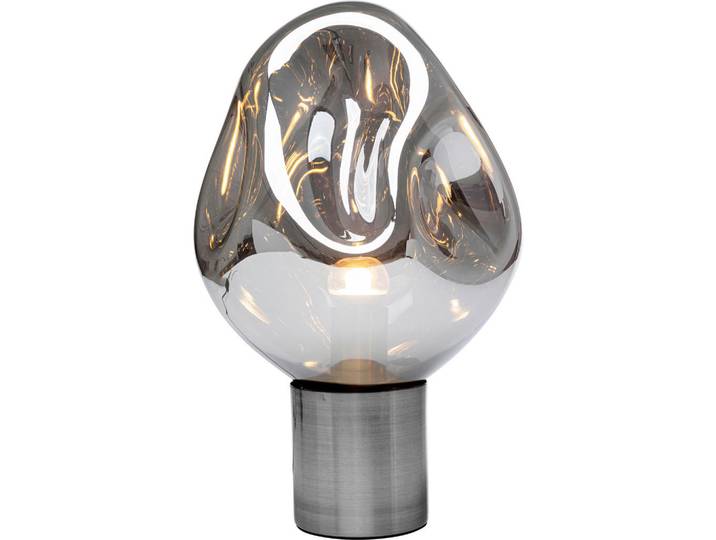 Kare-Design Tischleuchte Supernova, Grau, Glas, 25x38x25 cm, Lampen & Leuchten, Innenbeleuchtung, Tischlampen, Tischlampen