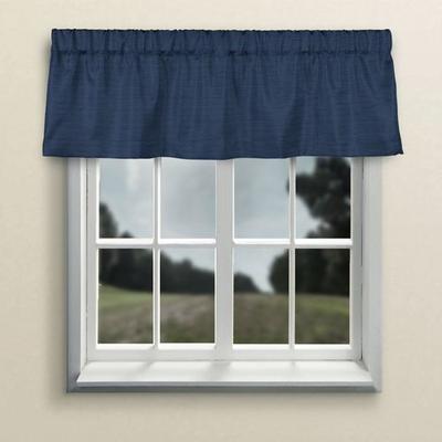 Ricardo Trading Llc Grasscloth Tailored Valance 54 x 15, 54 x 15, Midnight Blue