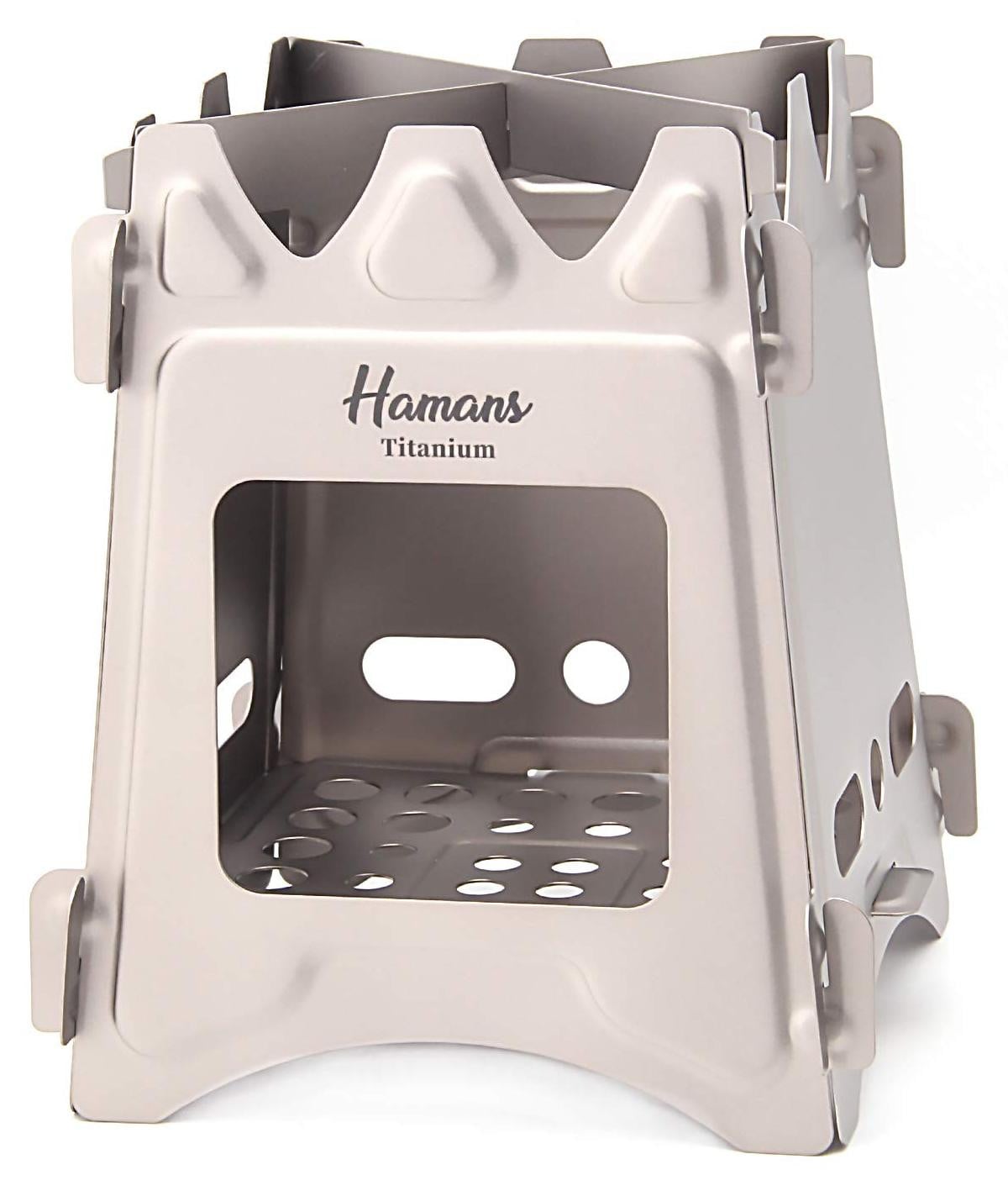 Selius Titanium houtkachel, opvouwbare draagbare backpackkachel voor buiten