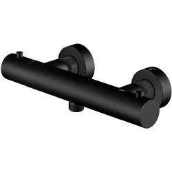 Steinberg Serie 340 Aufputzthermostat, für Dusche, Temperatur- und Mengenregulierung, 3403200S, Farbe: Schwarz Matt