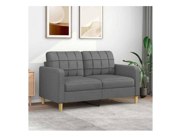 LuxusKollektion Schlafsofa Sofa 2 Sitzer Bodensofa Schlafsofa Klappbar 2-Sitzer-140 cm Dunkelgrau