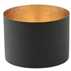 Chennai Windlicht M schwarz/gold