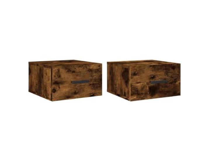 KUPTYERFG Wand-Nachttische 2 STK. Räuchereiche 35x35x20 cm Holzwerkstoff Platzsparende schwebende Beistelltische für das Schlafzimmer im 2er-Set bieten praktischen Stauraum an der Wand.