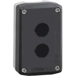 Schneider Electric XALD02 Leergehäuse, Harmony XALD, Kunststoff, dunkelgrau, 2 Bohrungen, 22mm