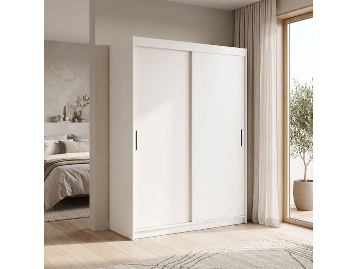 Masseno Schiebetürenschrank TELA 160/205/60cm 2-türig Weiß