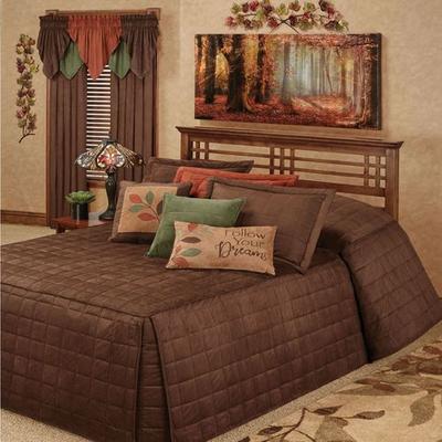 Touch of Class "Camden Grande Fitted Bedspread Chocolate, Queen 24"" drop, Chocolate"