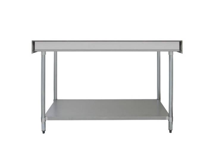 Lot Table de travail Support Plan Cuisine 1800mm & Êtagère d'Appoint 1800mm Tablette Préparation Culinaire Rangement
