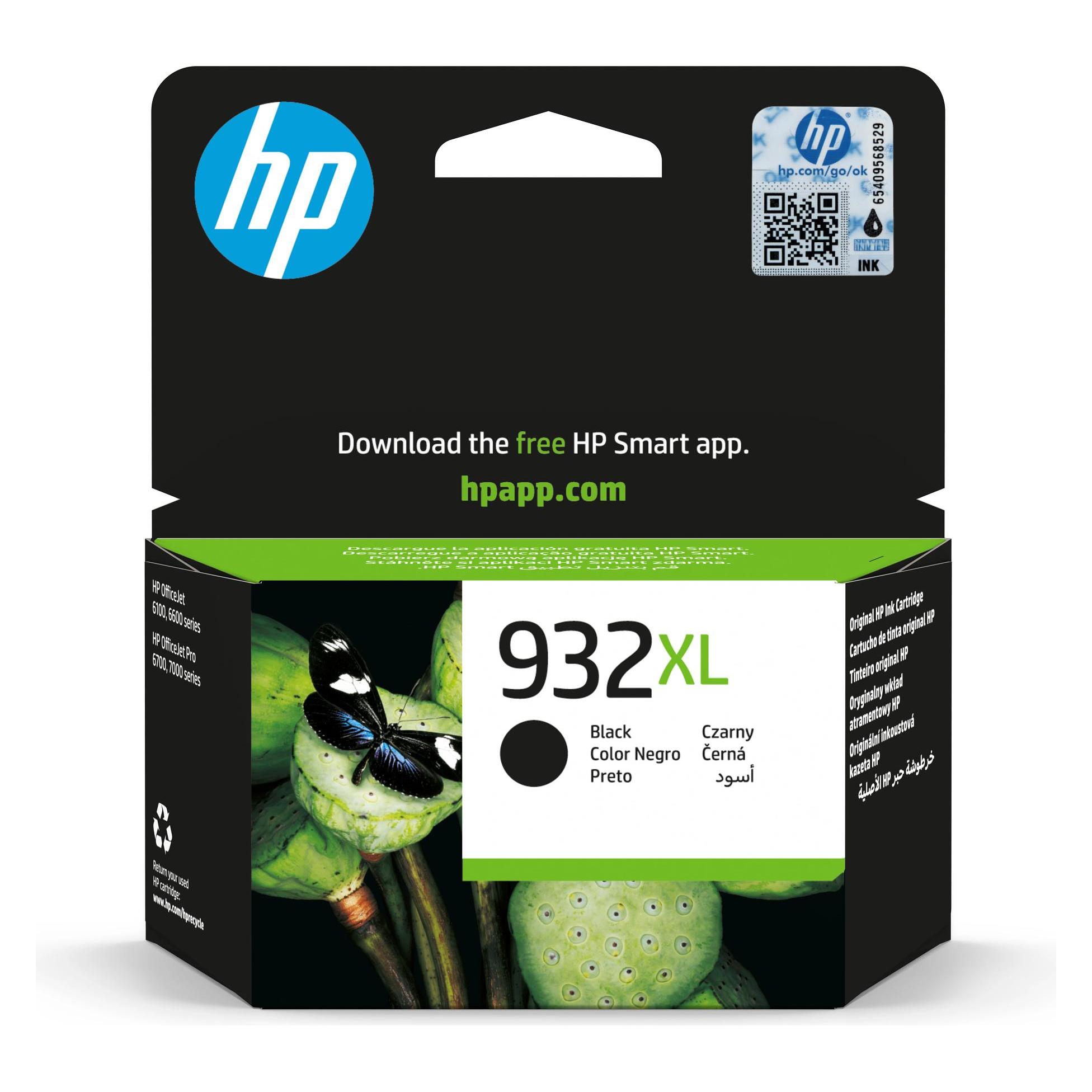 HP 932XL, High Yield Original, Ink Cartridge (BK) (CN053AE#LS1)