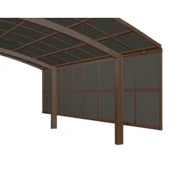Ximax Carport Seitenwand Höhe 200 cm Mattbraun