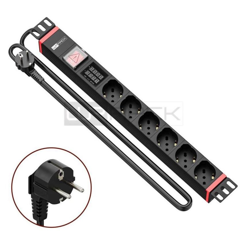 WP Rack & Cabling WP WPN-PDU-G03-06 Stromverteilungseinheit (PDU) 6 Steckdose(n) AC 1U Schwarz (WPN-PDU-G03-06)