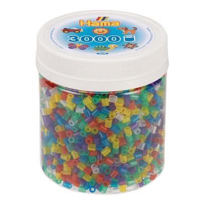 HAMA Dose mit ca. 3000 Perlen, Transparent-Mix
