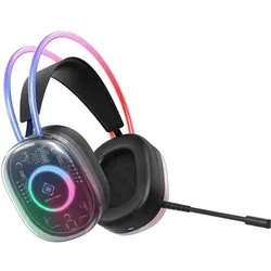 Deltaco Gaming Headset (Kabelgebunden), Gaming Headset, Mehrfarbig, Transparent