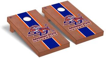 Skip's Garage Savannah State Tigers Rosewood Cornhole Board Set
