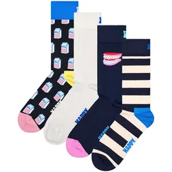 Happy Socks Unisex Socken, 4er Pack - Special Geschenkbox, Farb-Mix Milk Cartoon / 41-46