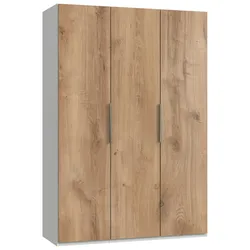 Drehtürenschrank Level 36A ca. 150x216x58 cm Eiche/Weiß