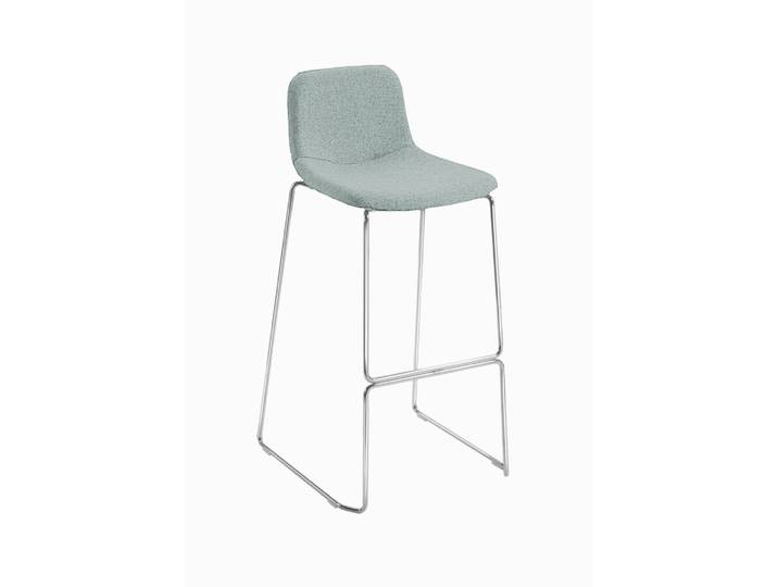 Tabouret haut Tosca - Gris chiné, piétement chromé
