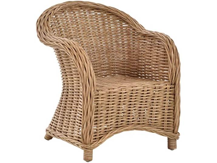 Krines Home Kinderstuhl, Kindersessel aus Rattan in der Farbe Hellbraun