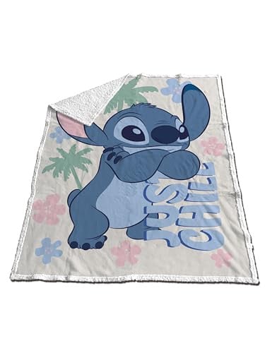 Aymax Sherpa Stitch fleece plaid deken voor volwassenen, 130 x 170 cm