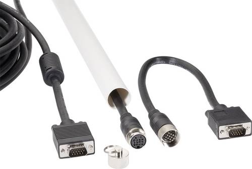 Renkforce VGA Anschlusskabel VGA 15pol. Stecker, VGA 15pol. Stecker 10.00m Schwarz RF-4537804 für Leerrohr-Montage, mit