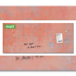 Sigel GL299 Glas-Magnettafel Artverum - Design Red Wall - 130 x 55 cm - koralle - Sicherheitsglas