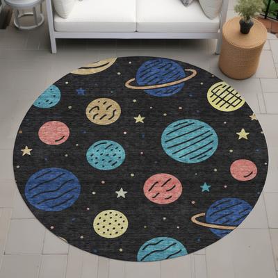 Addison Rugs Machine Washable Indoor/ Outdoor Modern Planets Chantille Rug